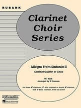 ALLEGRO FROM SINFONIA #2 CLARINET CHOIR OR QUINTET cover